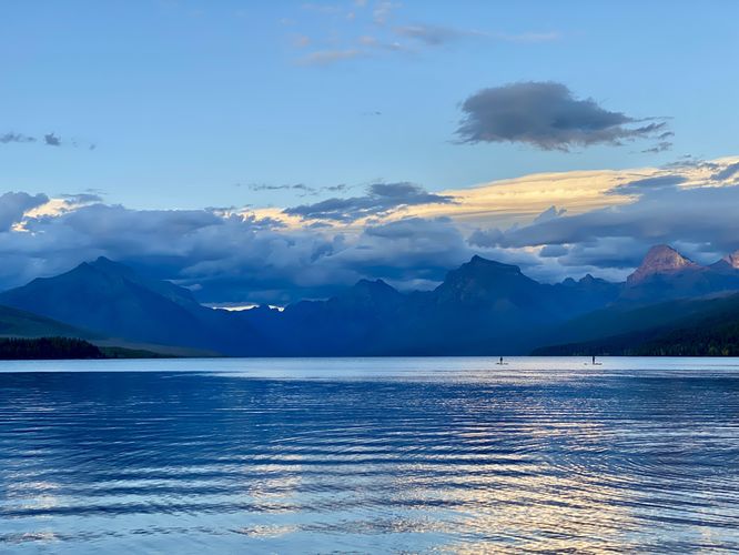 Paddleboarders on Lake McDonald