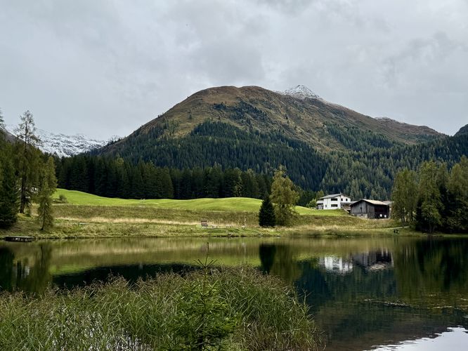 Alpine views from the northern shore of Schwarzsee