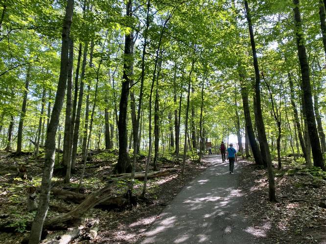 Universally accessible trail leads to Lake of the Clouds overlook in the Porcupine Mountains