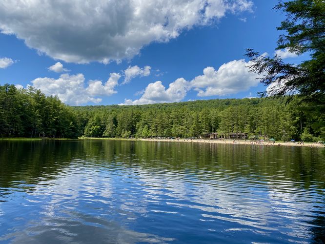 View of Halfway Lake and beach