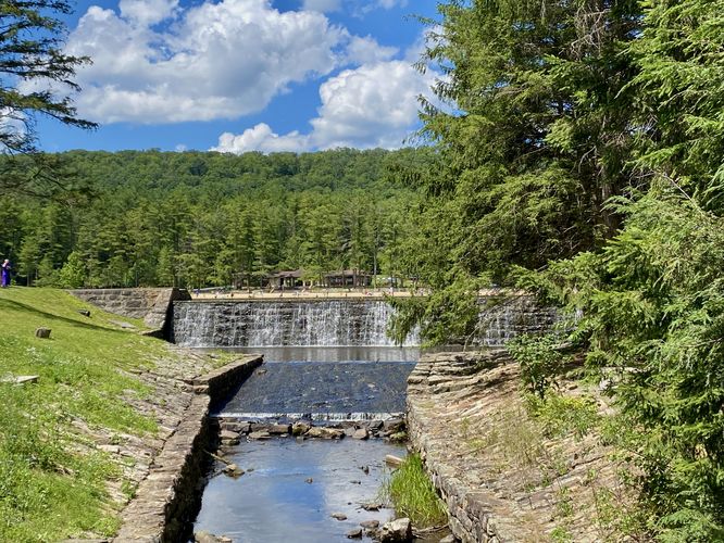Halfway Lake Falls (spillway, 8-feet tall)