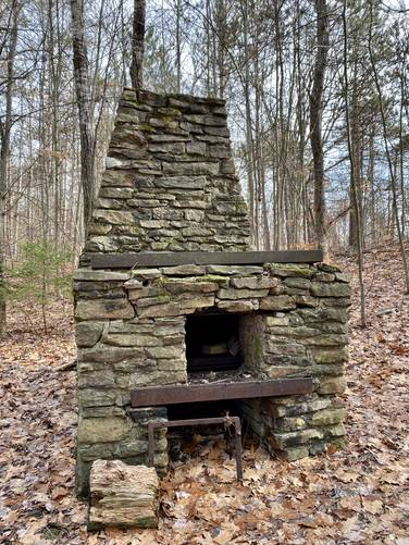 Old abandoned stone furnace