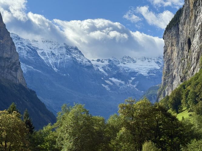 Beautiful Alps high above the Lauterbrunnen Valley