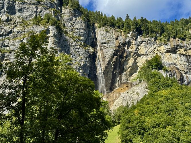 View of Spissbach Falls (265m)