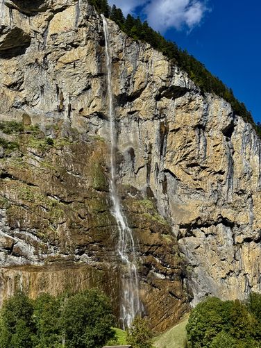 View of the 297m Staubbach Falls