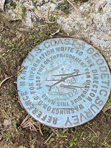 Lee Fire Tower U.S. Coast & Geodetic Survey marker (1933)