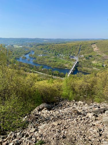 Boulder field vista of the Lehigh River