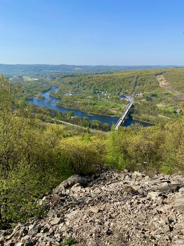 Boulder field vista of the Lehigh River