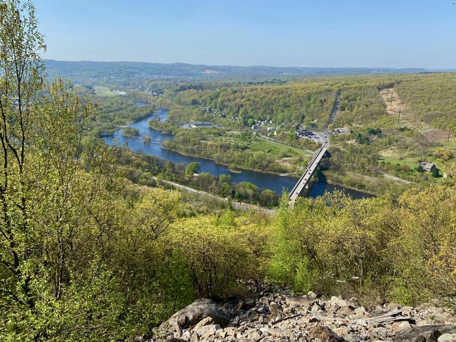 Boulder field vista of the Lehigh River