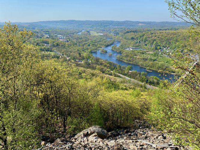 Boulder field vista of the Lehigh River