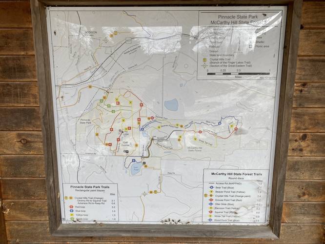 Pinnacle State Park and McCarthy Hill State Forest trail map (combined)