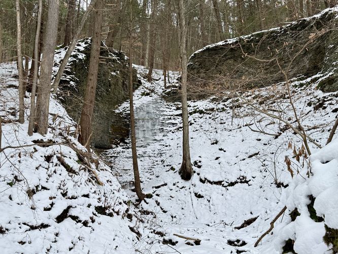 30-foot tall waterfall (off-trail)