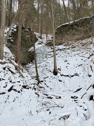 30-foot tall waterfall (off-trail)