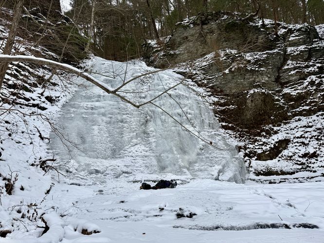 Lower Lick Brook Falls (approx. 50-feet tall)