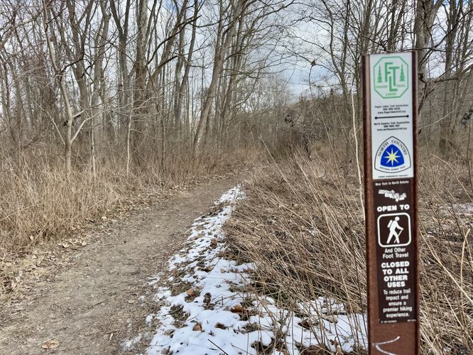 Follow the Finger Lakes Trail to reach Lick Brook Gorge