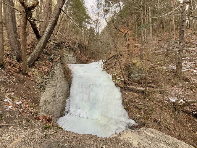 Middle Lick Brook Falls (frozen over)