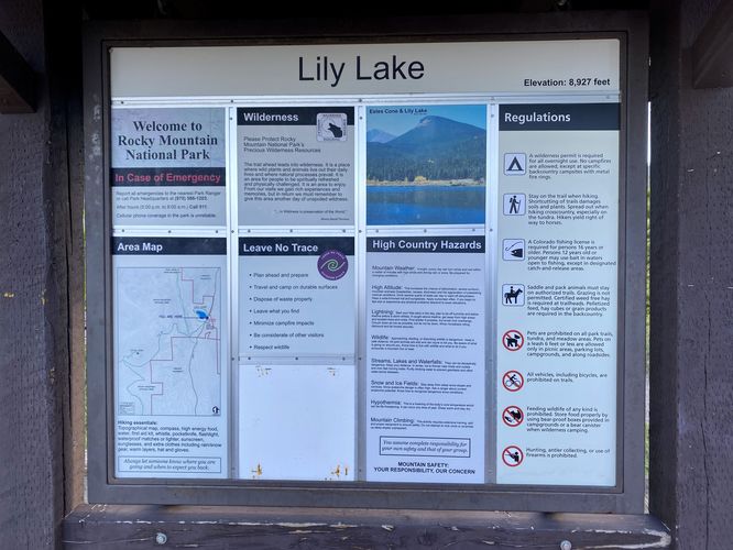 Lily Lake trail info