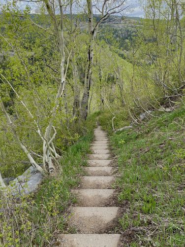 Staircase to an old viewpoint