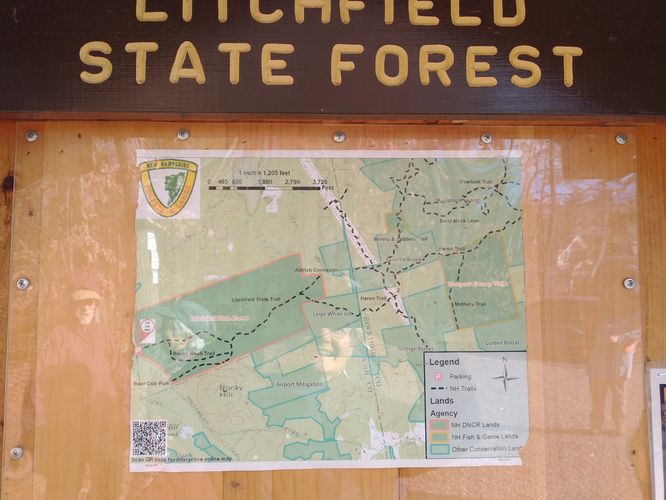 Trail map at information kiosk.