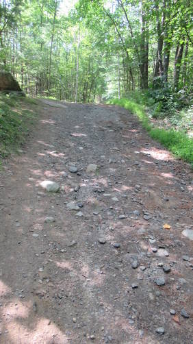 Trail substrate changes to gravel