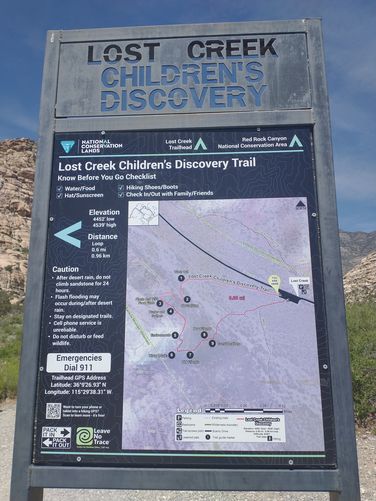 Trailhead Sign with information about the trail