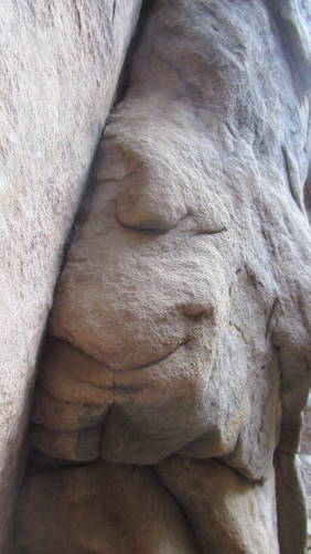 Unusual rock formations, is this a smiling camel?