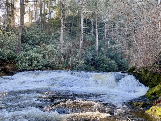 Lower Dingmans Falls (approx. 5-feet tall, 45-feet wide