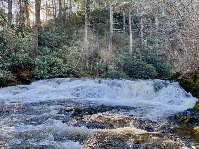 Lower Dingmans Falls (approx. 5-feet tall, 45-feet wide