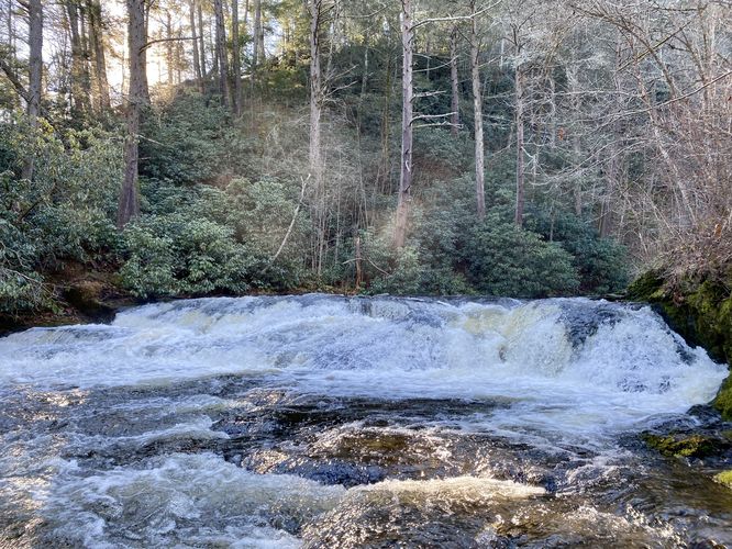 Lower Dingmans Falls (approx. 5-feet tall, 45-feet wide