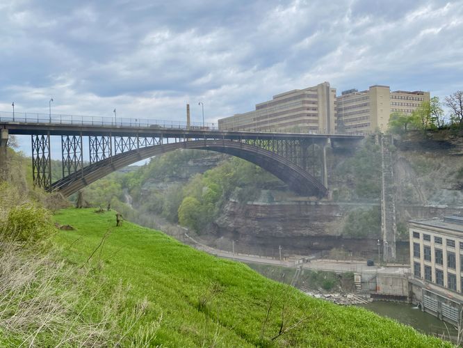 View of Driving Park Ave bridge in Rochester, NY