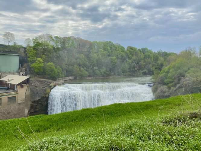View of Lower Falls in the Genesee River - Rochester, NY