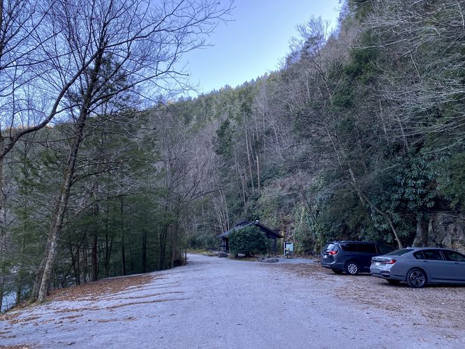 Luke's Falls trailhead along the D & L Trail in the Lehigh Gorge