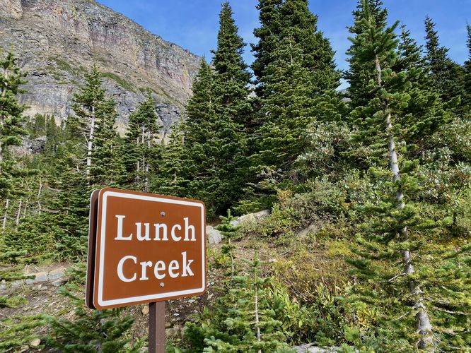 Lunch Creek sign