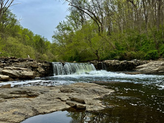 Downstream view of Magarge Dam Falls