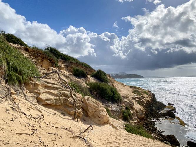 View from the Pa'a Dunes facing east of Kauai's stunning coastline