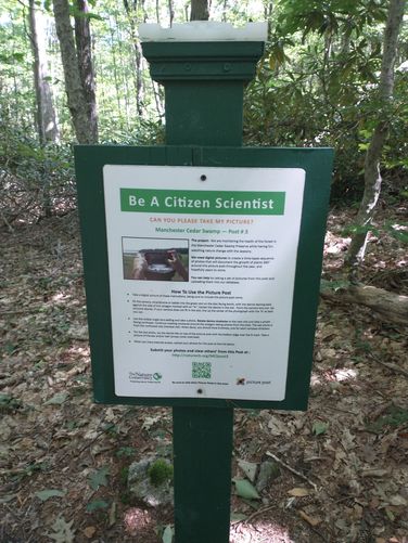 One of two Citizen Science project Posts we found within the Preserve 