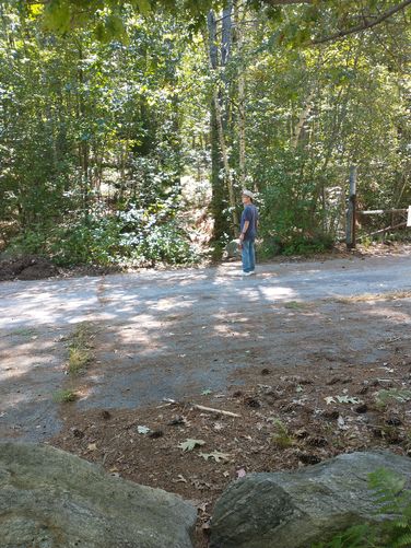 If you come to a road ... backtrack...You will be off the trail and out of the Preserve.
