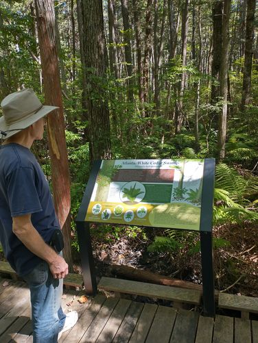 One of the several educational placards installed along the trail. Take the time to read each one to learn about the many things that make this place so special and rare.