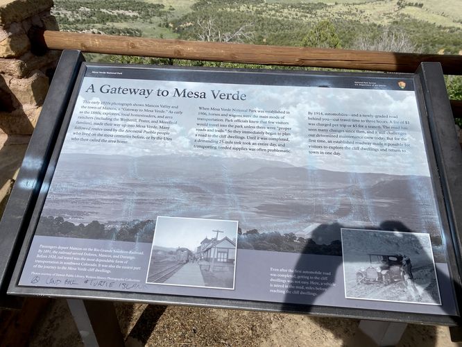 A Gateway to Mesa Verda info kiosk (history)