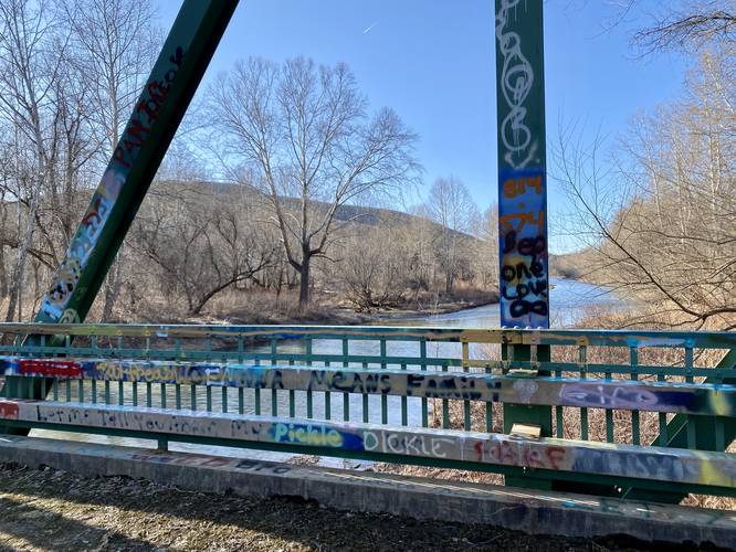 Tioga River from the Graffiti bridge