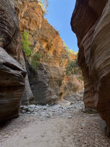 In the slot canyon