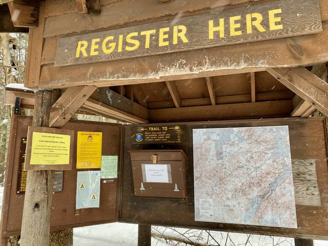Register at the trailhead before hiking in