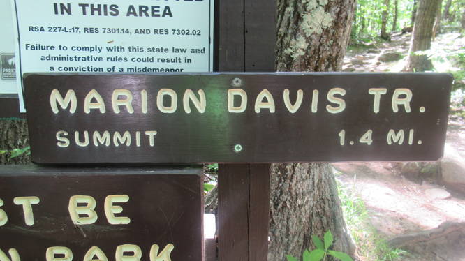 Marion Davis Trail Sign