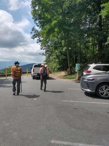 Heading toward the Overlook to check out the view before starting our hike