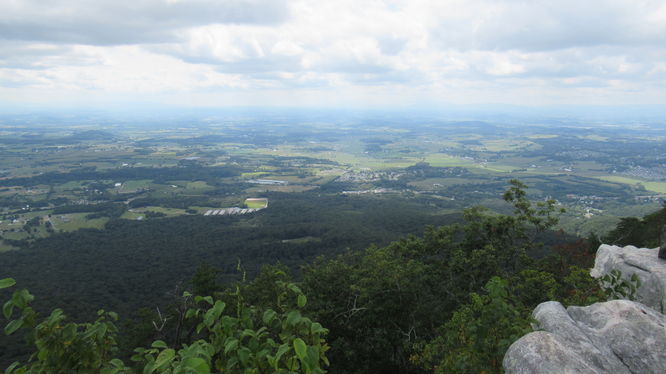 View from the rocky outcropping  behind the ski chairlift