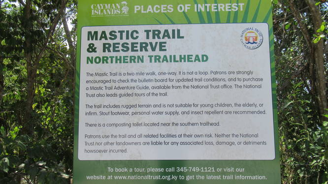 Mastic Trail sign and information
