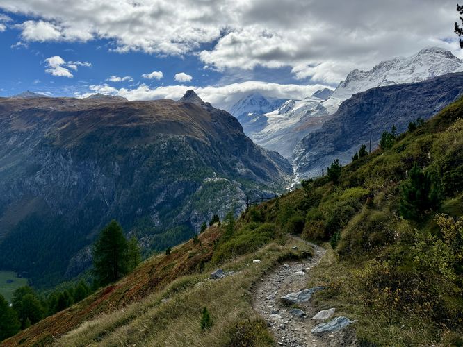 Hike to Furi winds through the subalpine with glacier views