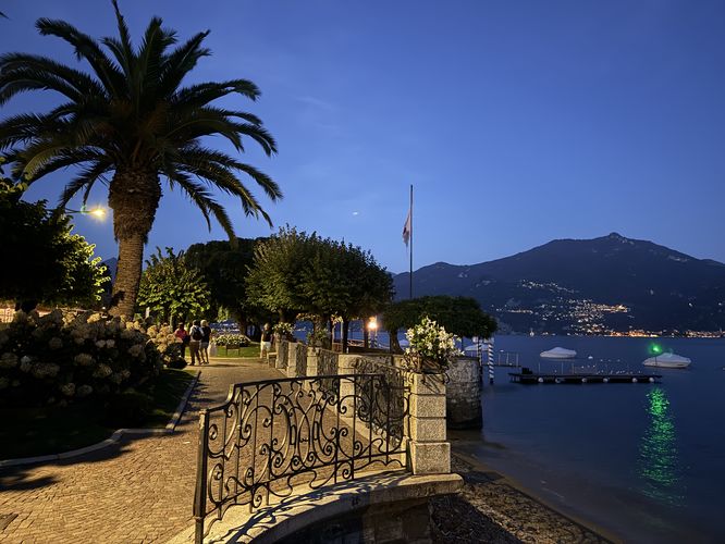 Menaggio Promenade at night
