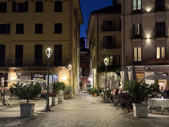 Tourist center of Menaggio at night