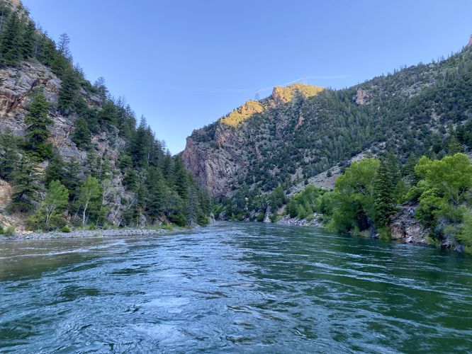 View of the Gunnison River from the footbridge